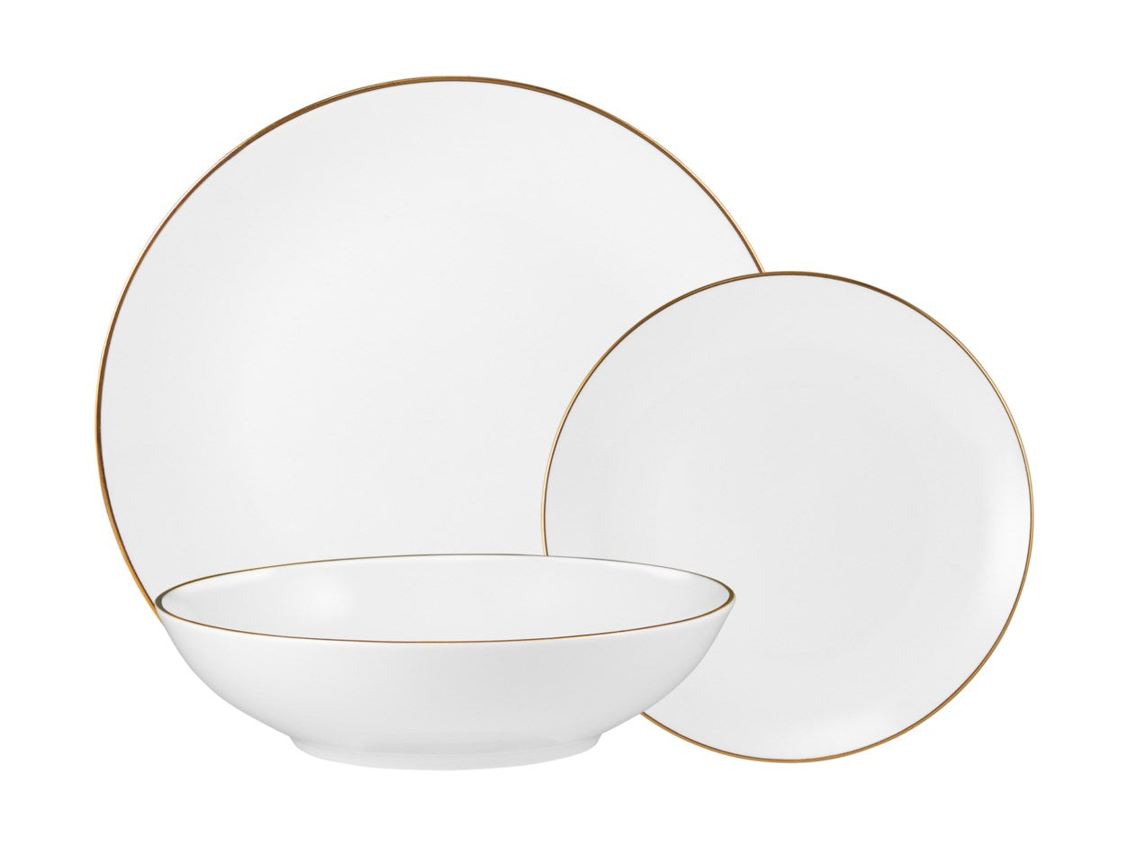 WHITE GOLD COUPE DINNER SET (12PC) – Maxwell & Williams Canada
