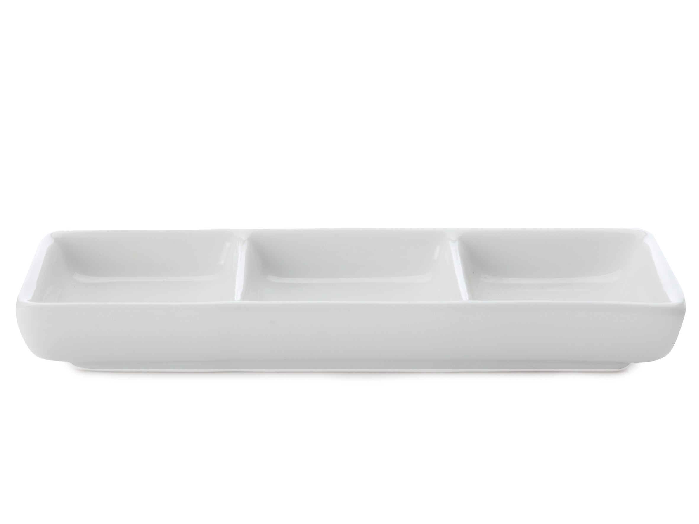 WHITE BASICS 3 SECTION PLATTER