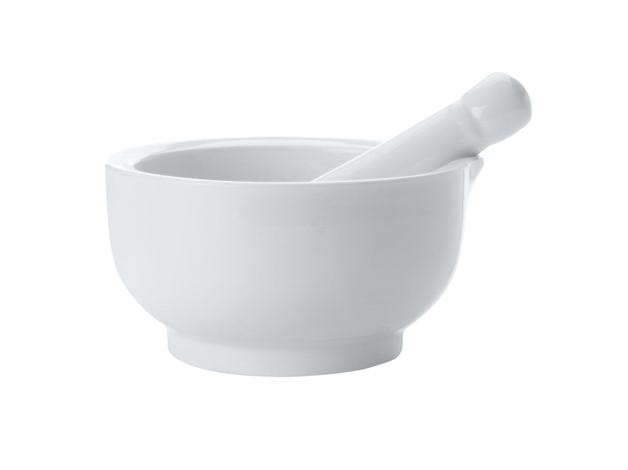 MORTER&PESTLE WHITE 9CM