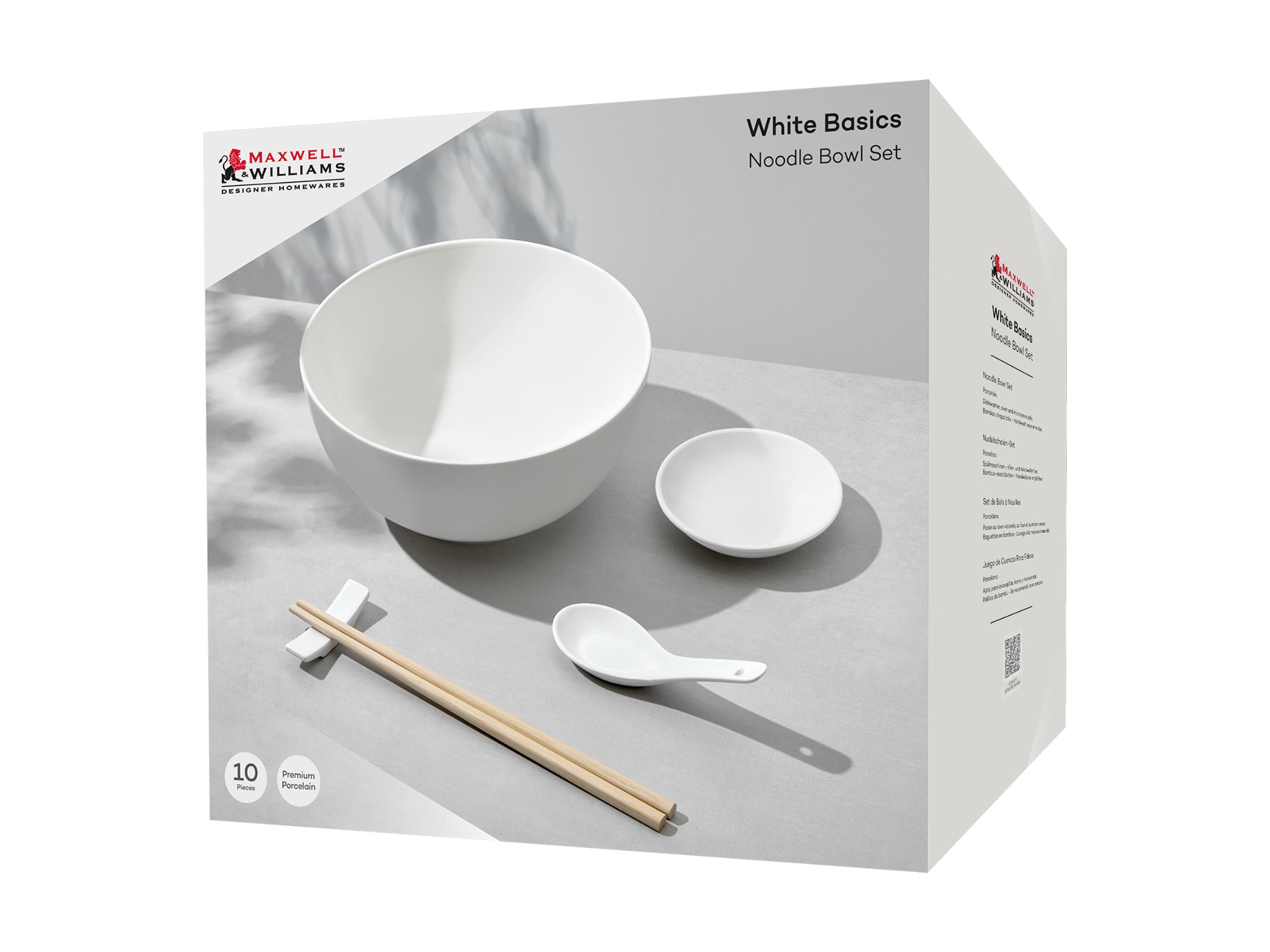 WHITE BASICS NOODLE BOWL SET (10PC)
