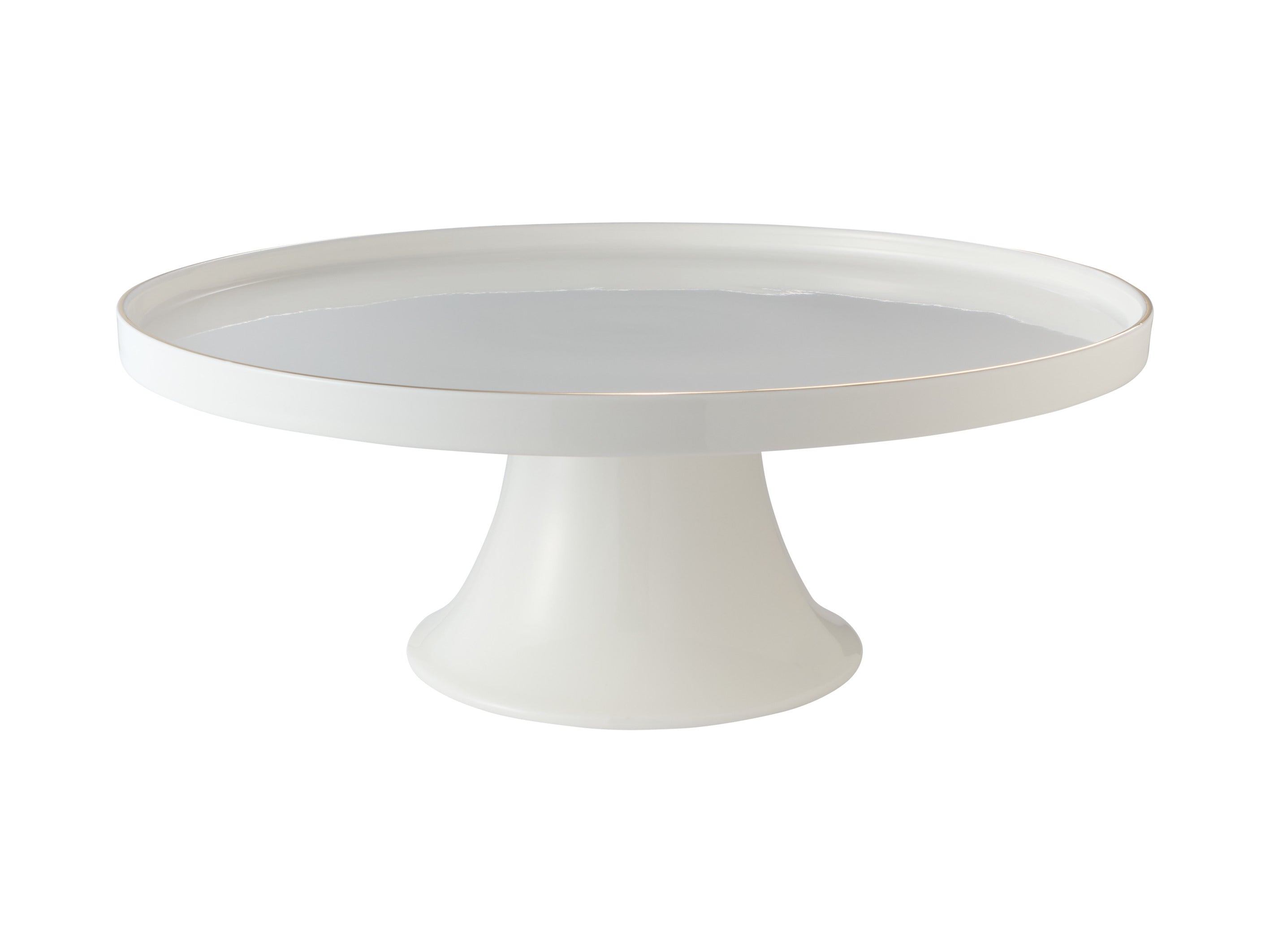 WHITE GOLD CAKE STAND WHT/GLD 30C