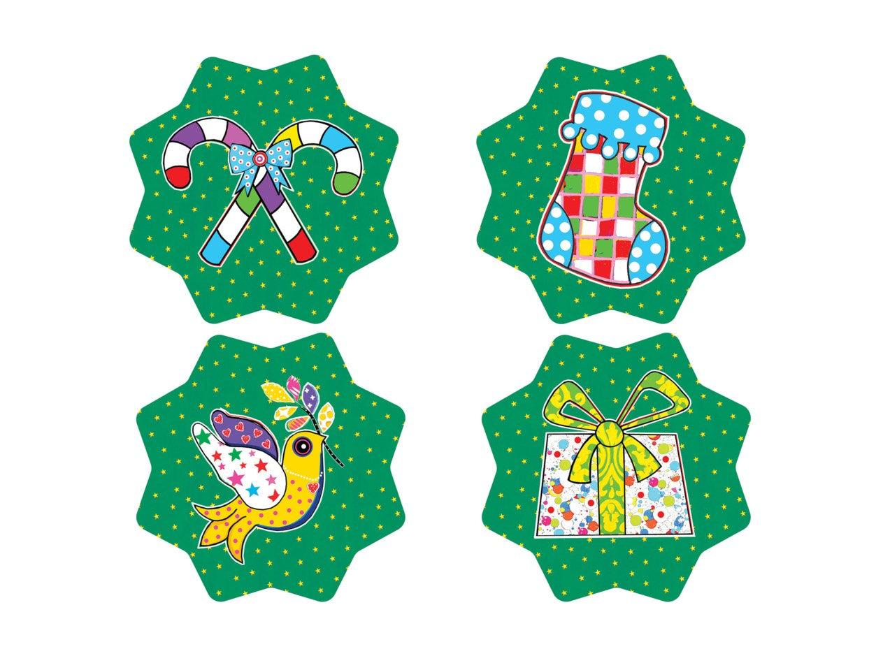 COASTER WONDERLAND GRN(SET4)