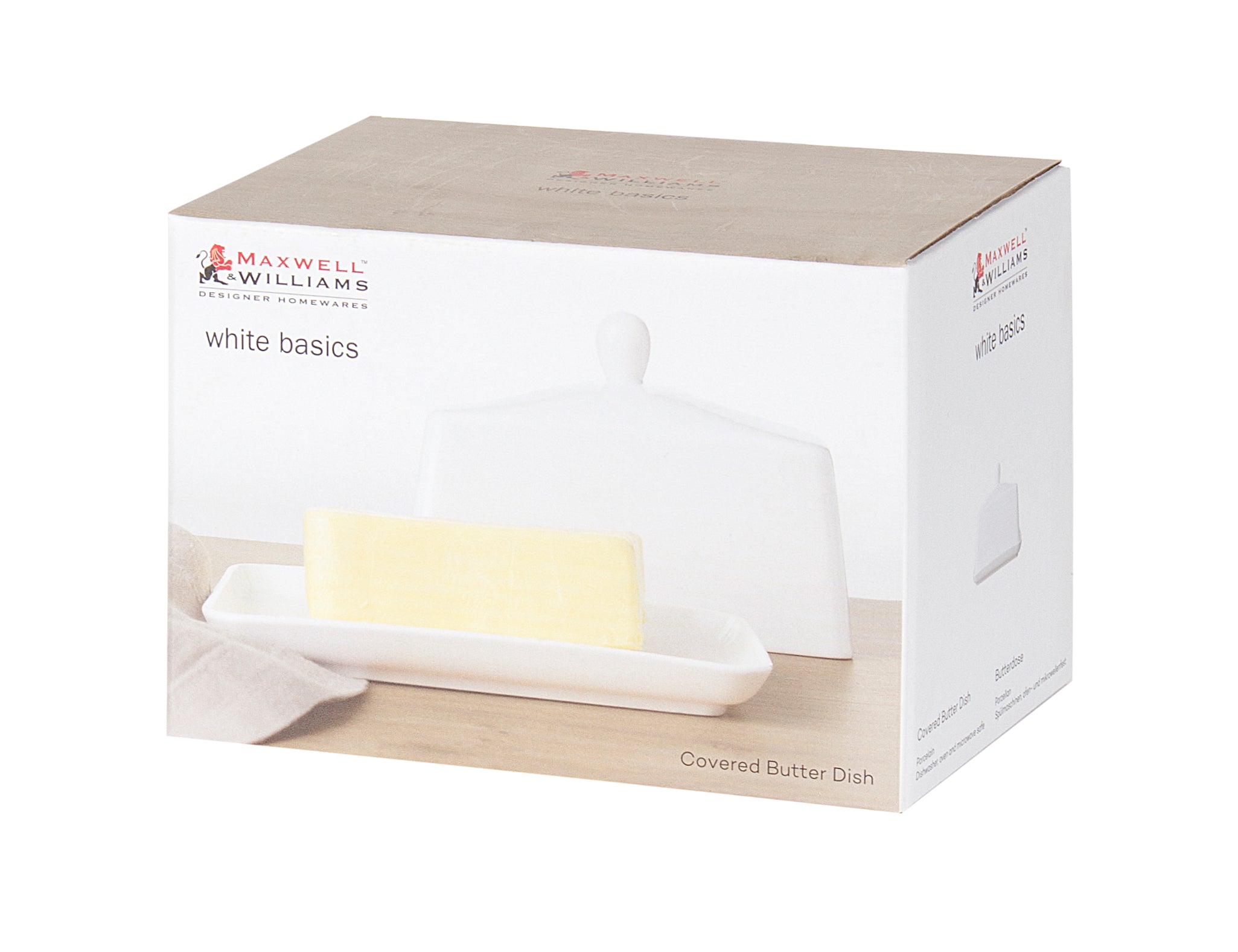 WHITE BASICS BUTTER DISH