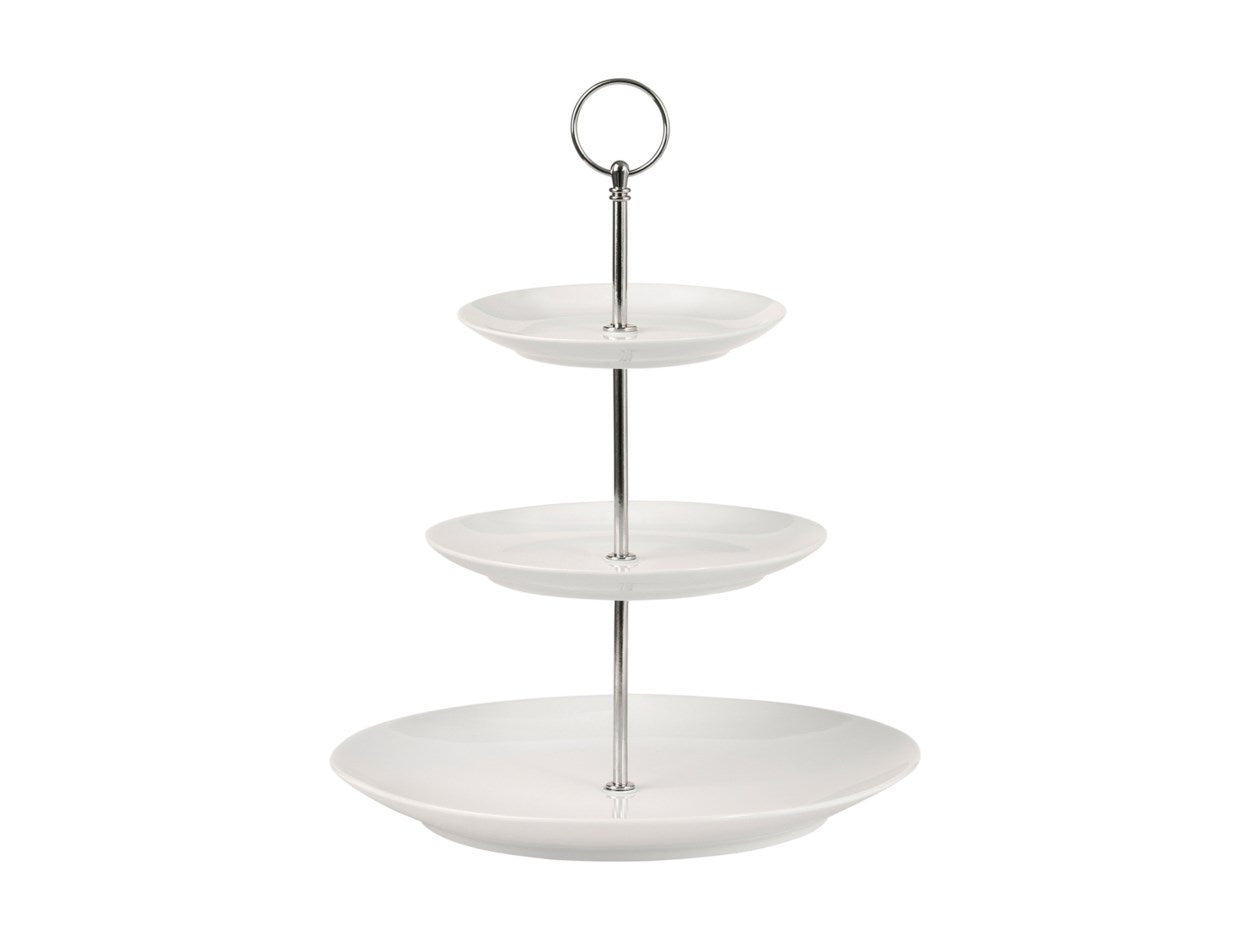 CAKE STAND WHT 3TIERED
