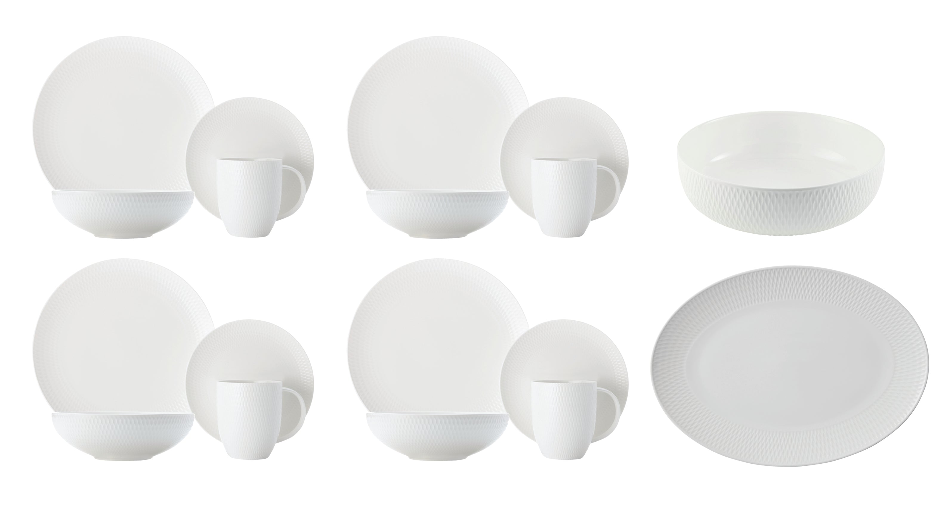 Diamond Round Dinnerware Bundle