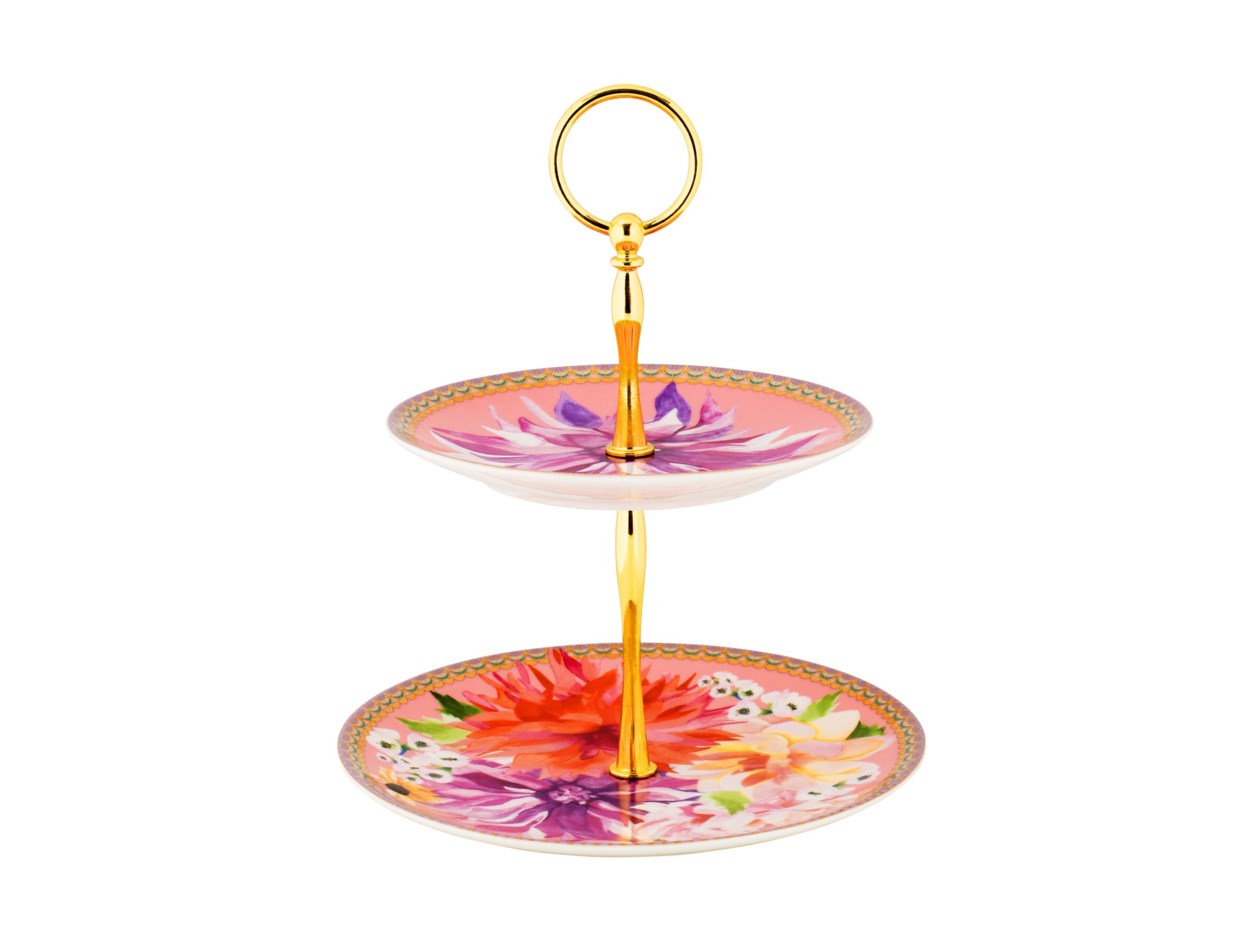 CAKE STAND DAHLIA PNK