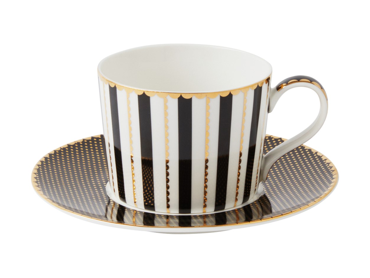 CUP&SAUCER REGENCY BLK