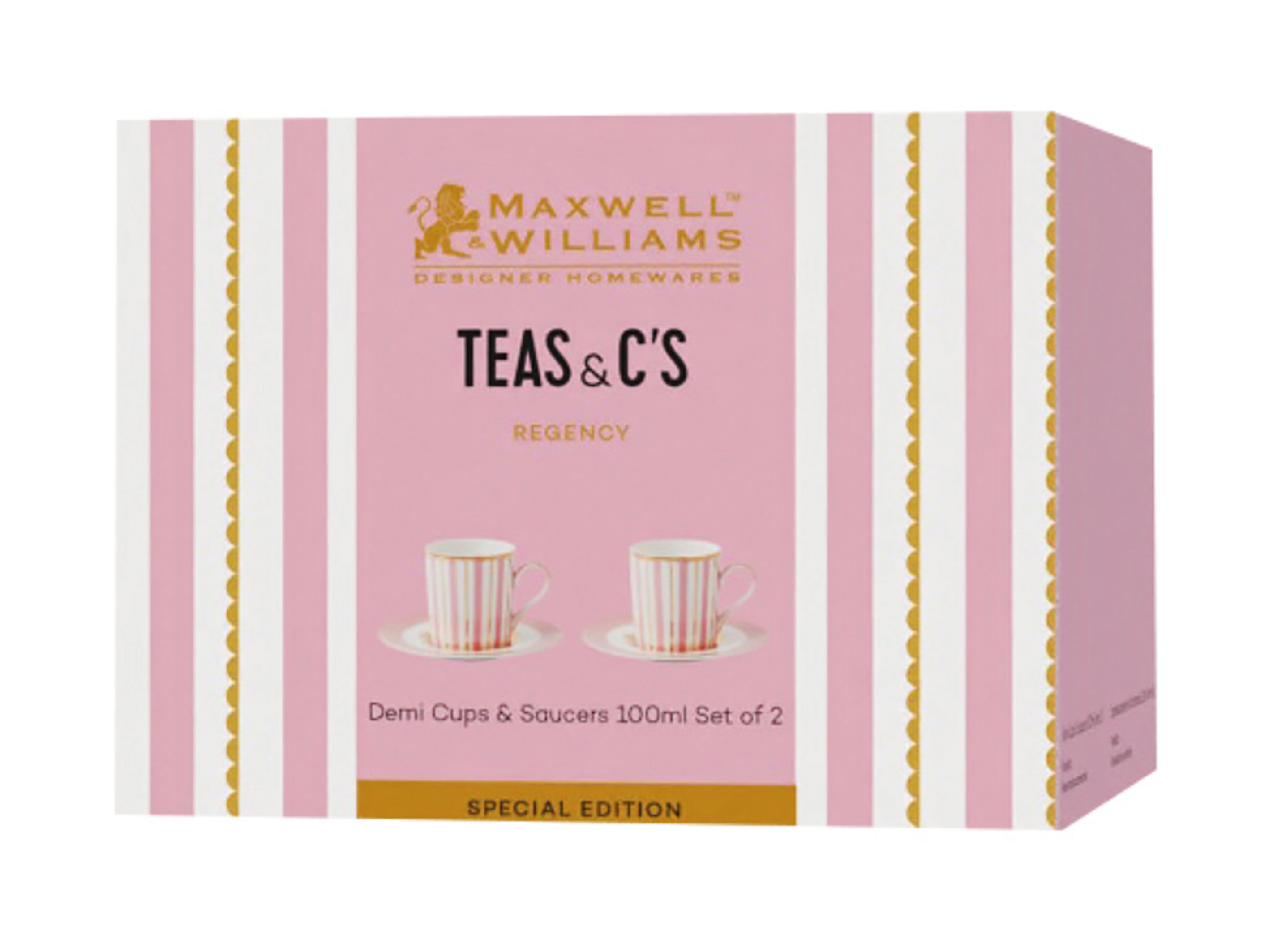 REGENCY DEMI CUP & SAUCER 100ML SET 2