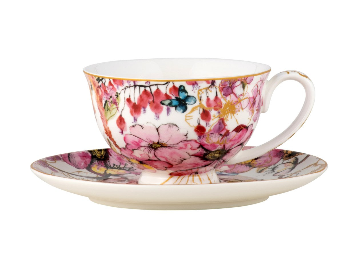 CUP&SAUCER ENCHANT WHT