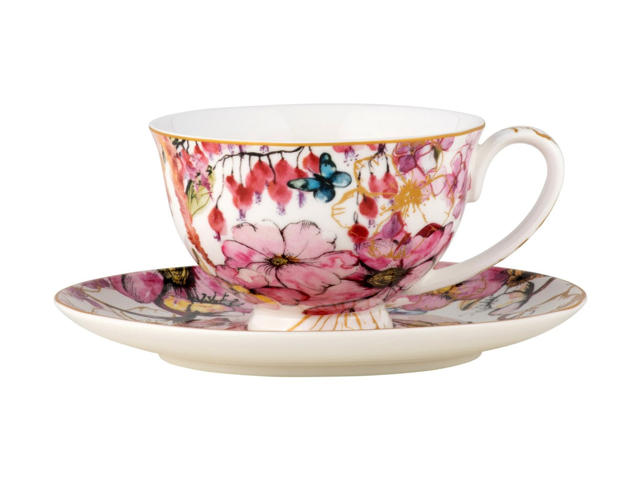 CUP&SAUCER ENCHANT WHT