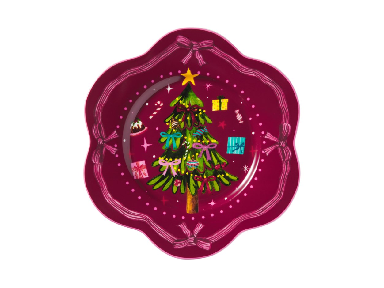 PLATE FALA RIM BURGUND