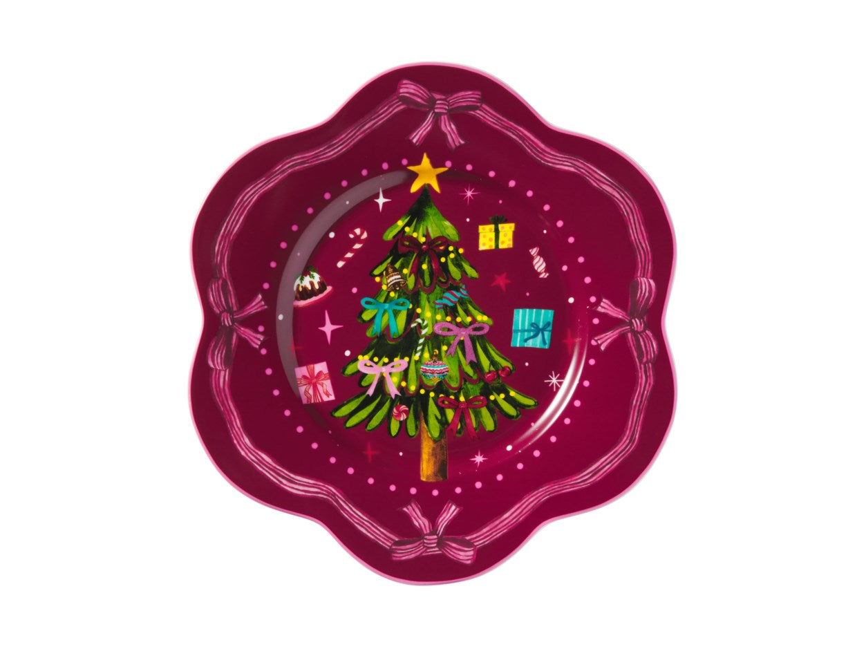 PLATE FALA RIM BURGUND