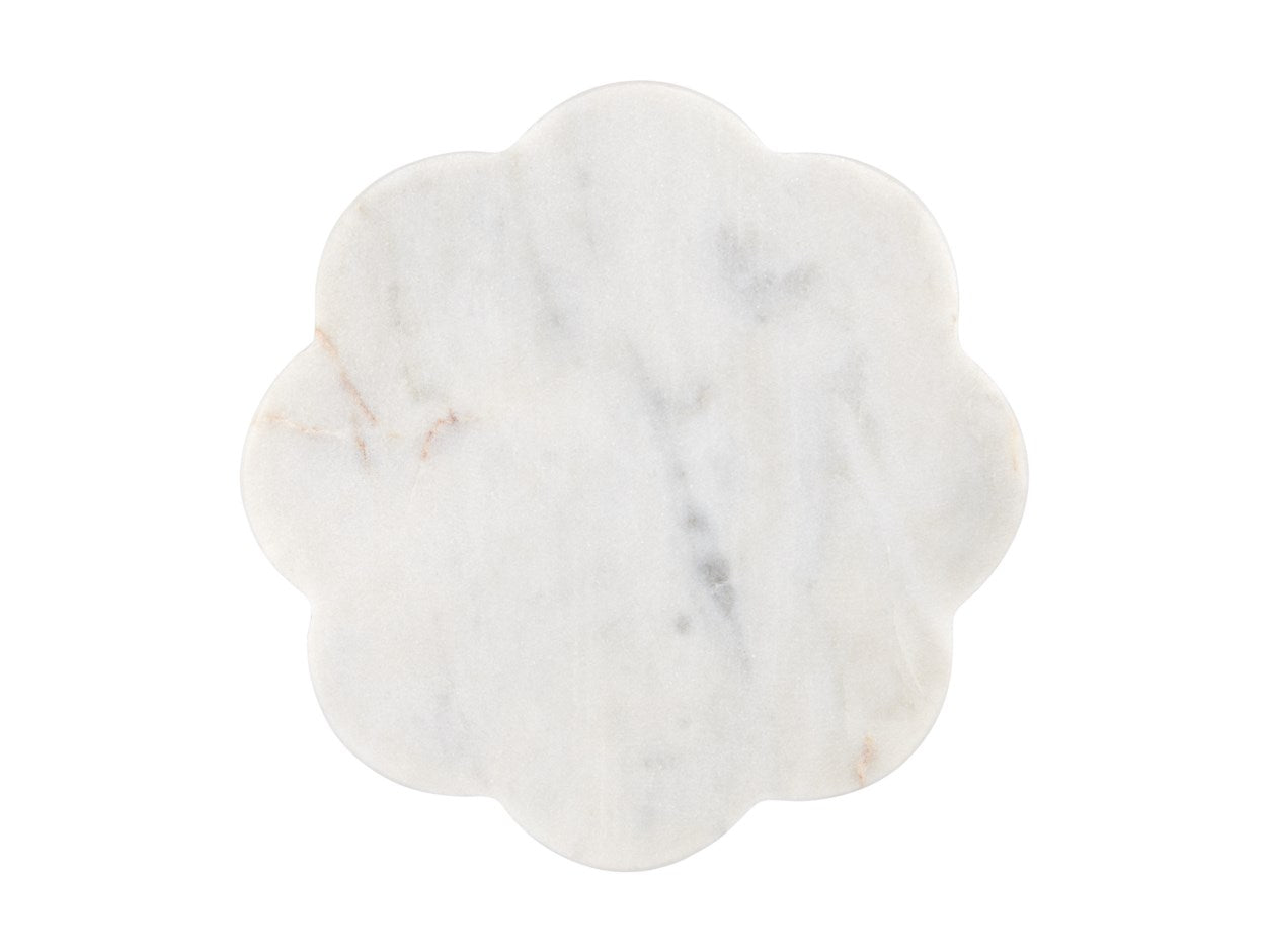 COASTER SCALLOP WHITE