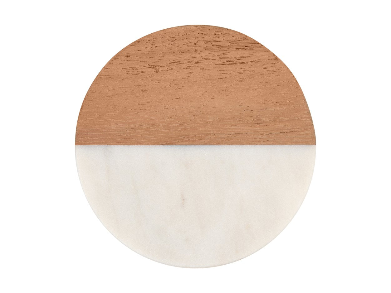 COASTER MARB&ACACIA WH