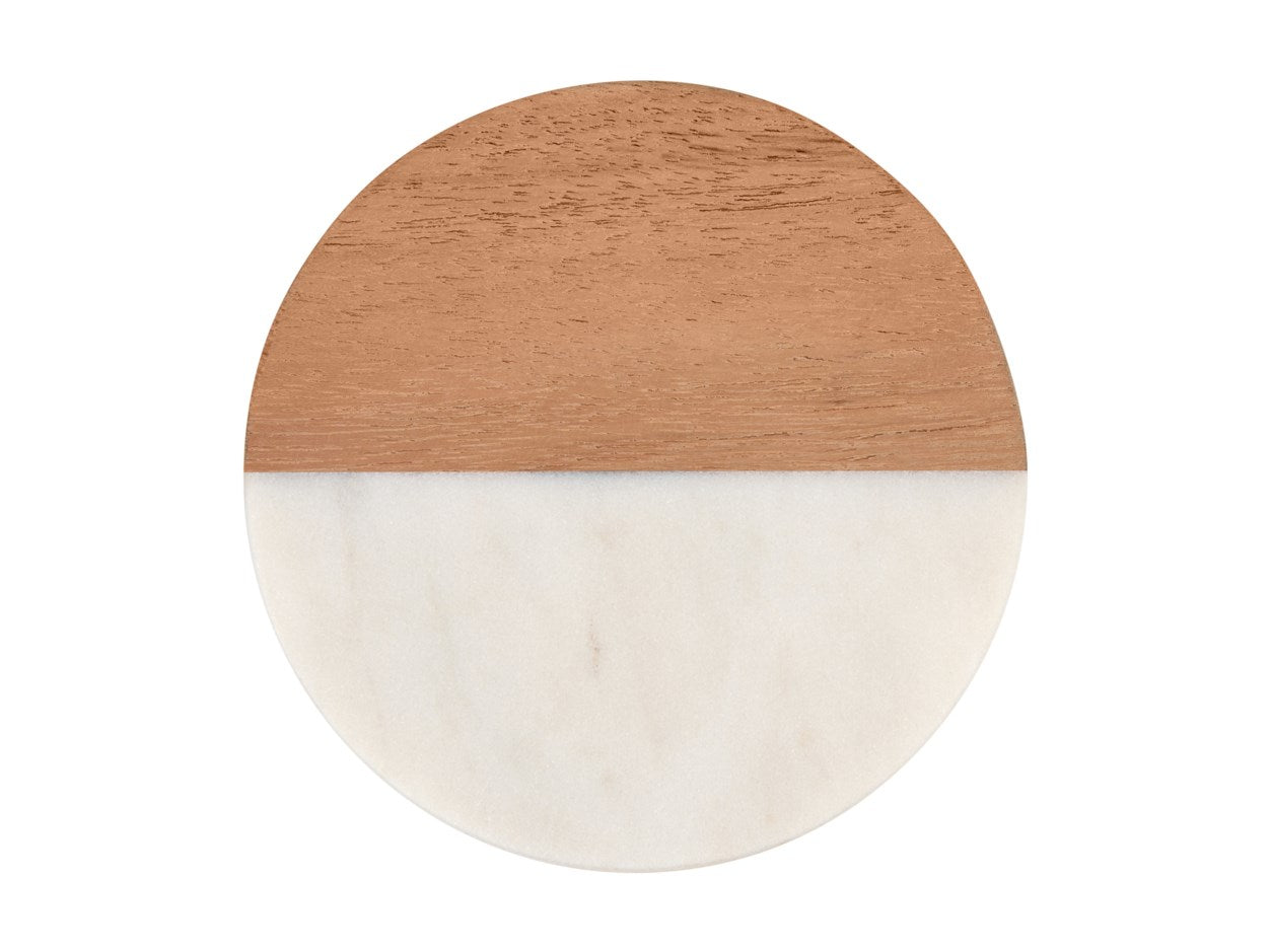 COASTER MARB&ACACIA WH