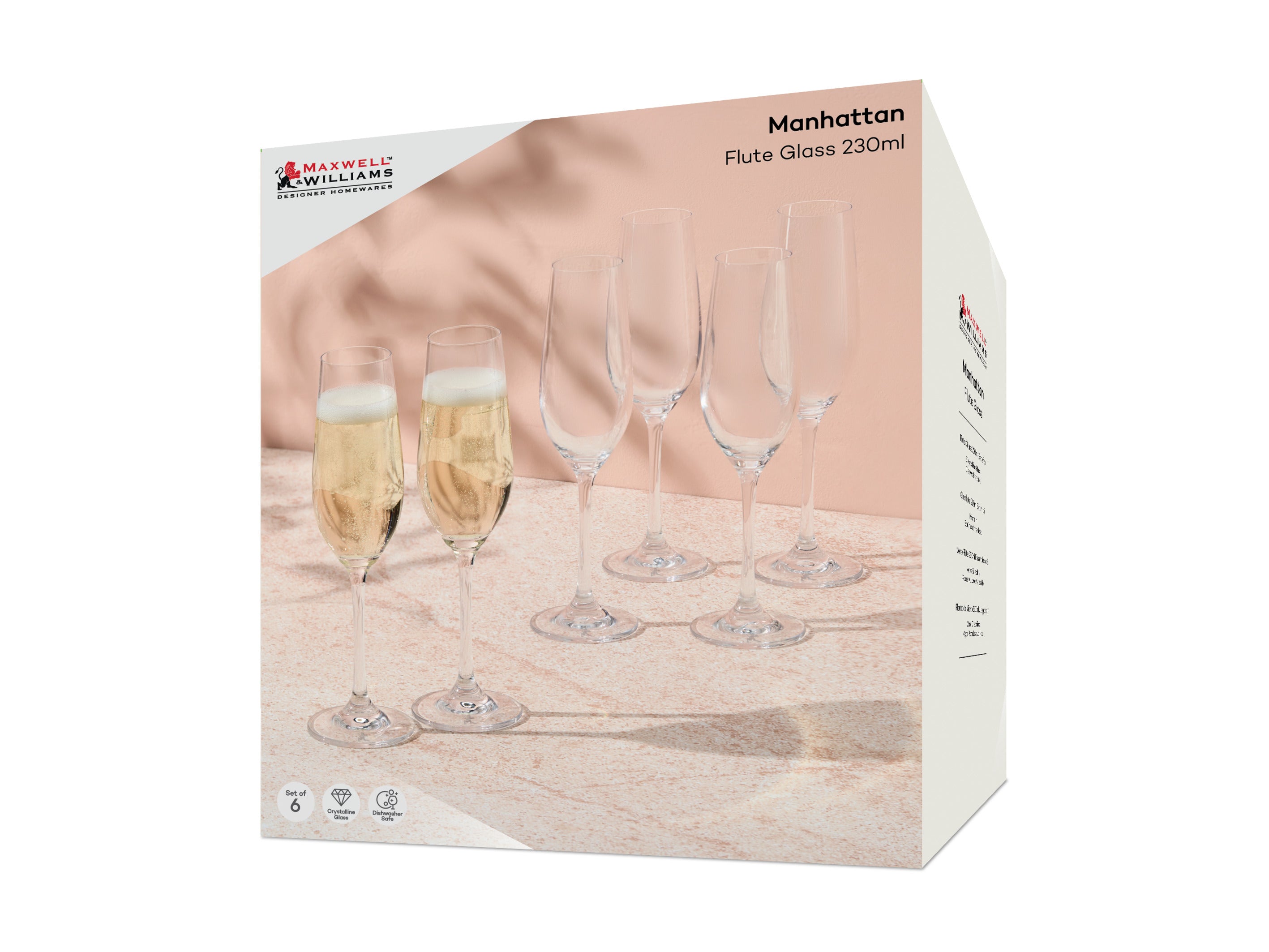 MANHATTAN FLUTE 230ML SET 6