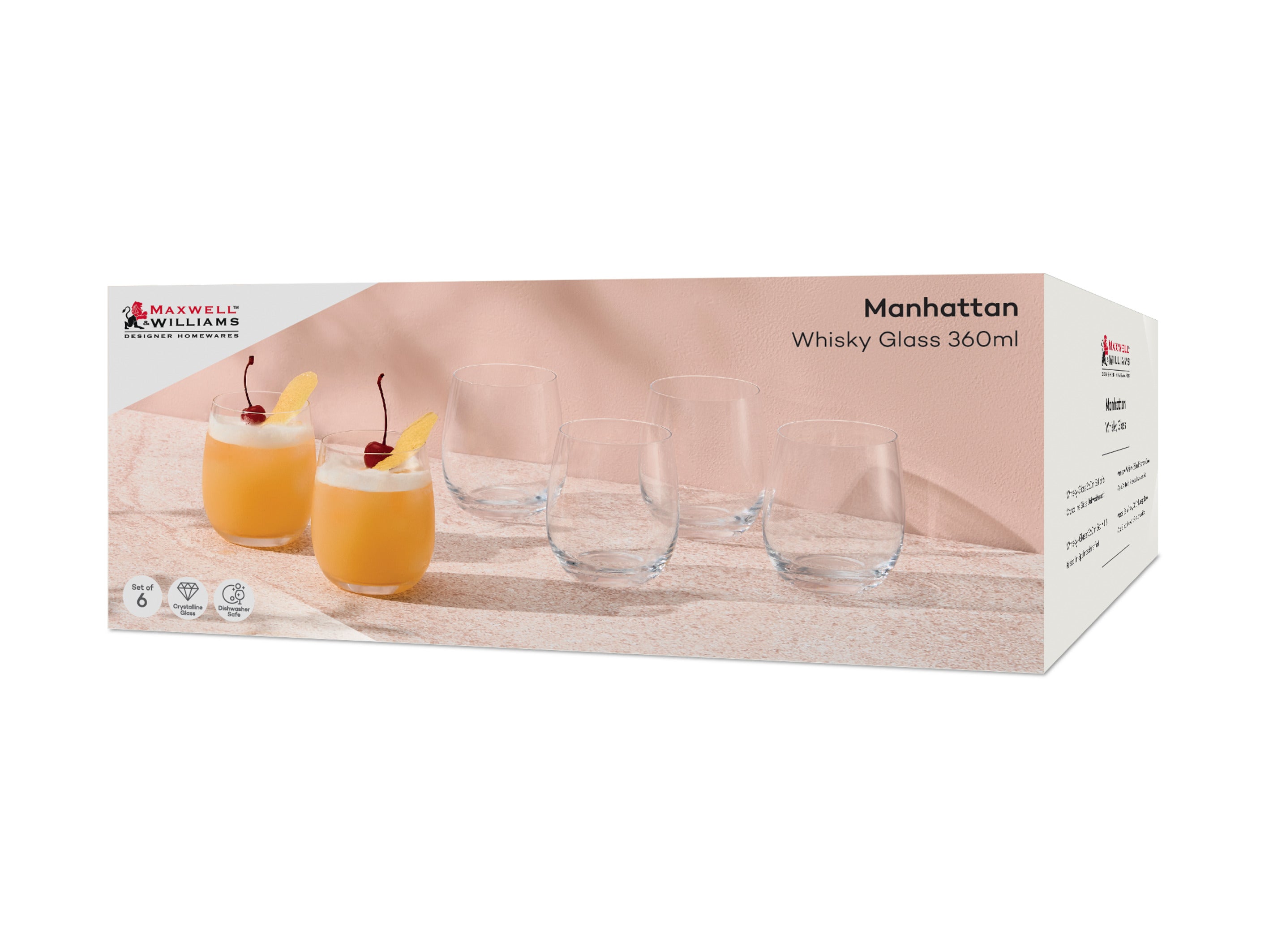 MANHATTAN WHISKY 360ML SET 6