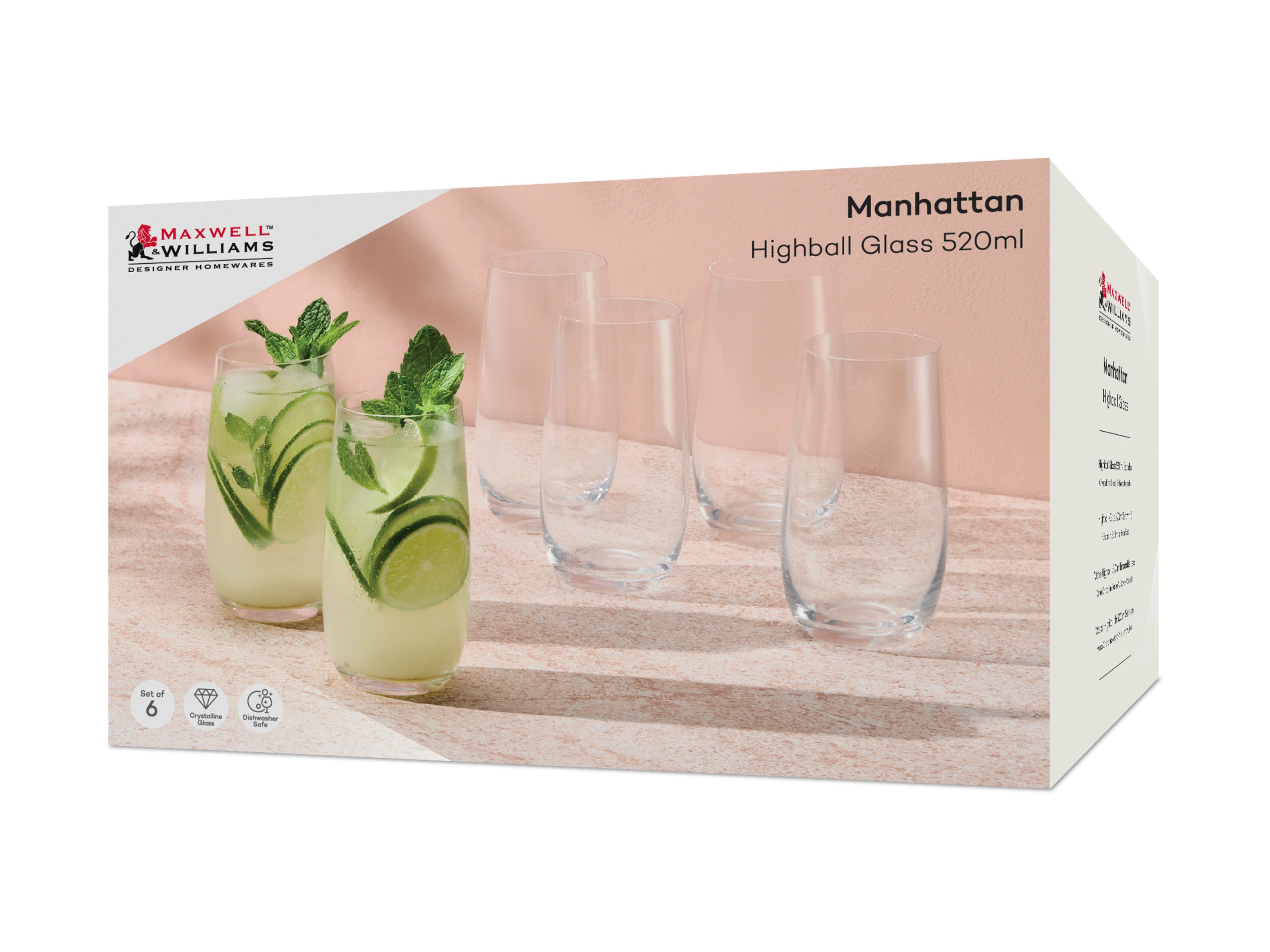 MANHATTAN HIGHBALL 520ML SET 6