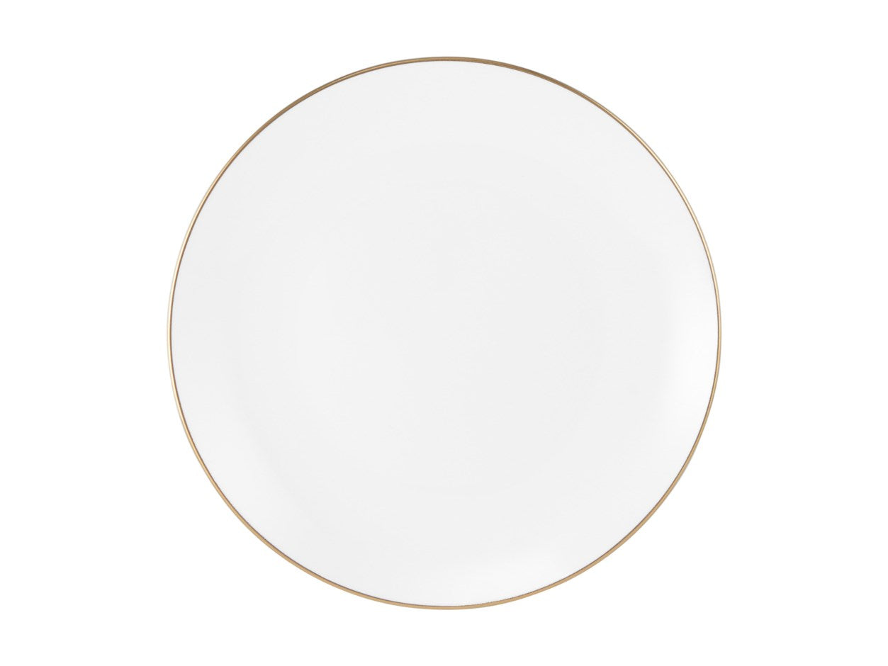 PLATE SIDE W.GOLD 19CM