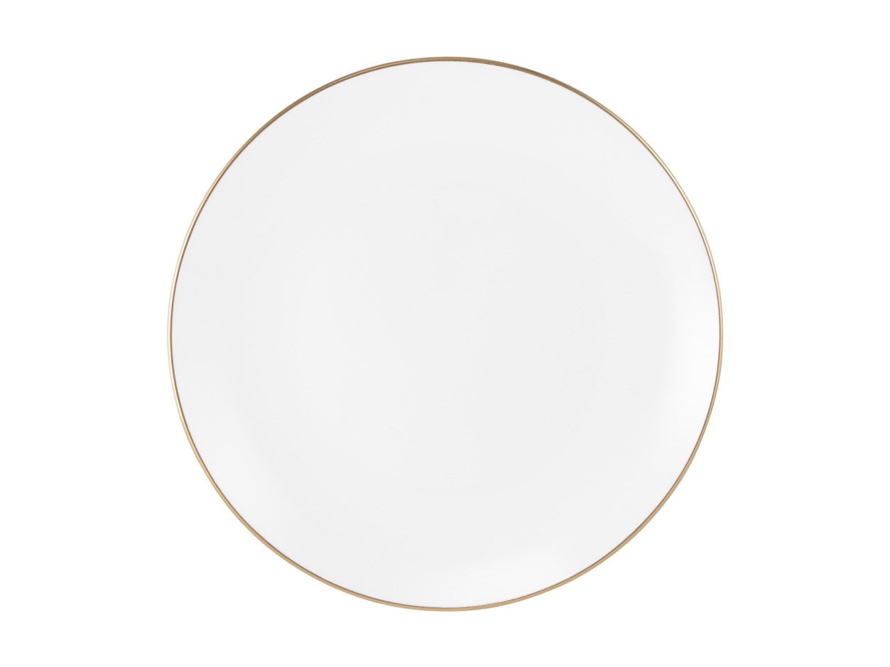 PLATE SIDE W.GOLD 19CM