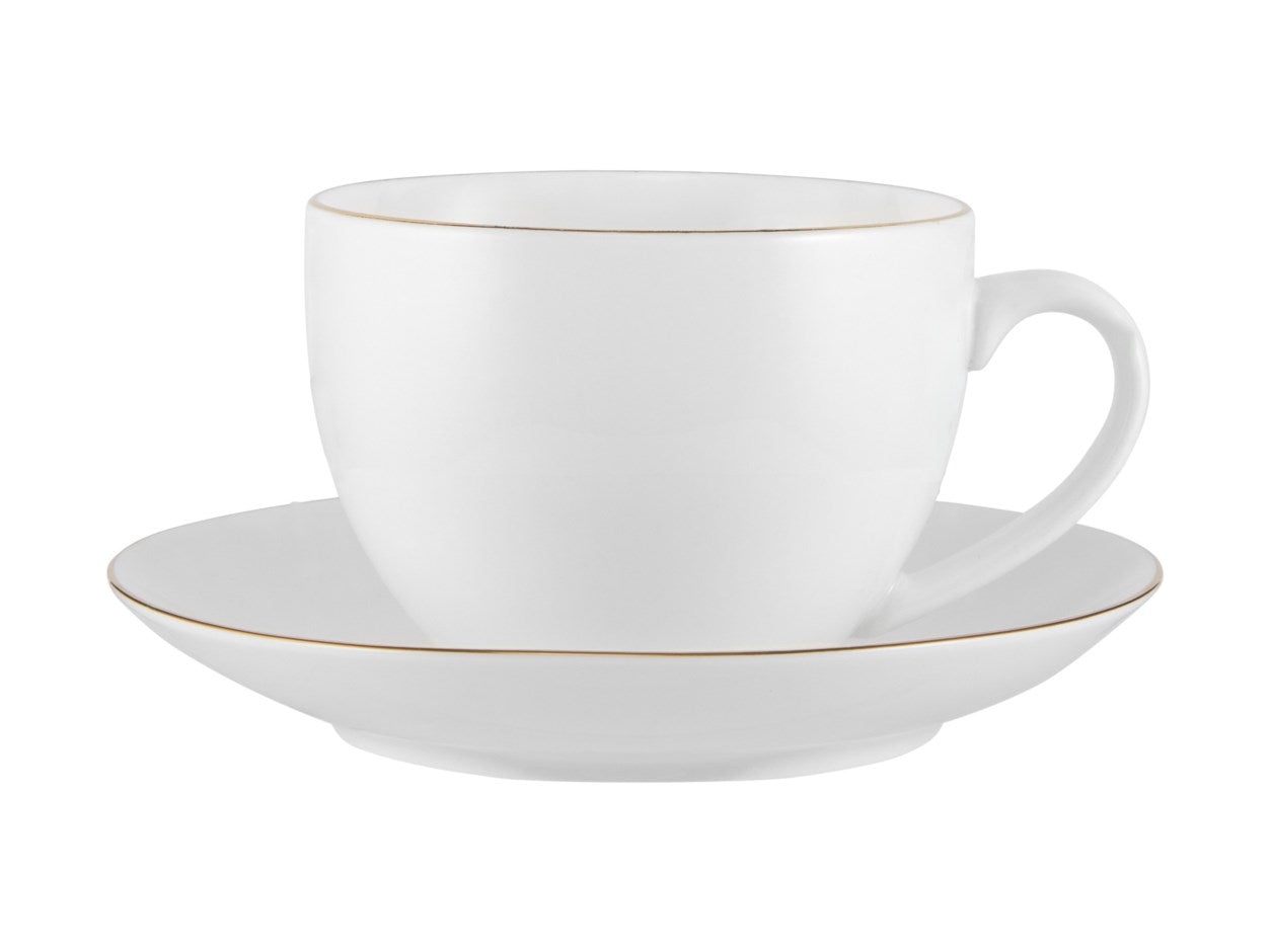 CUP&SAUCER W.GLD 260ML