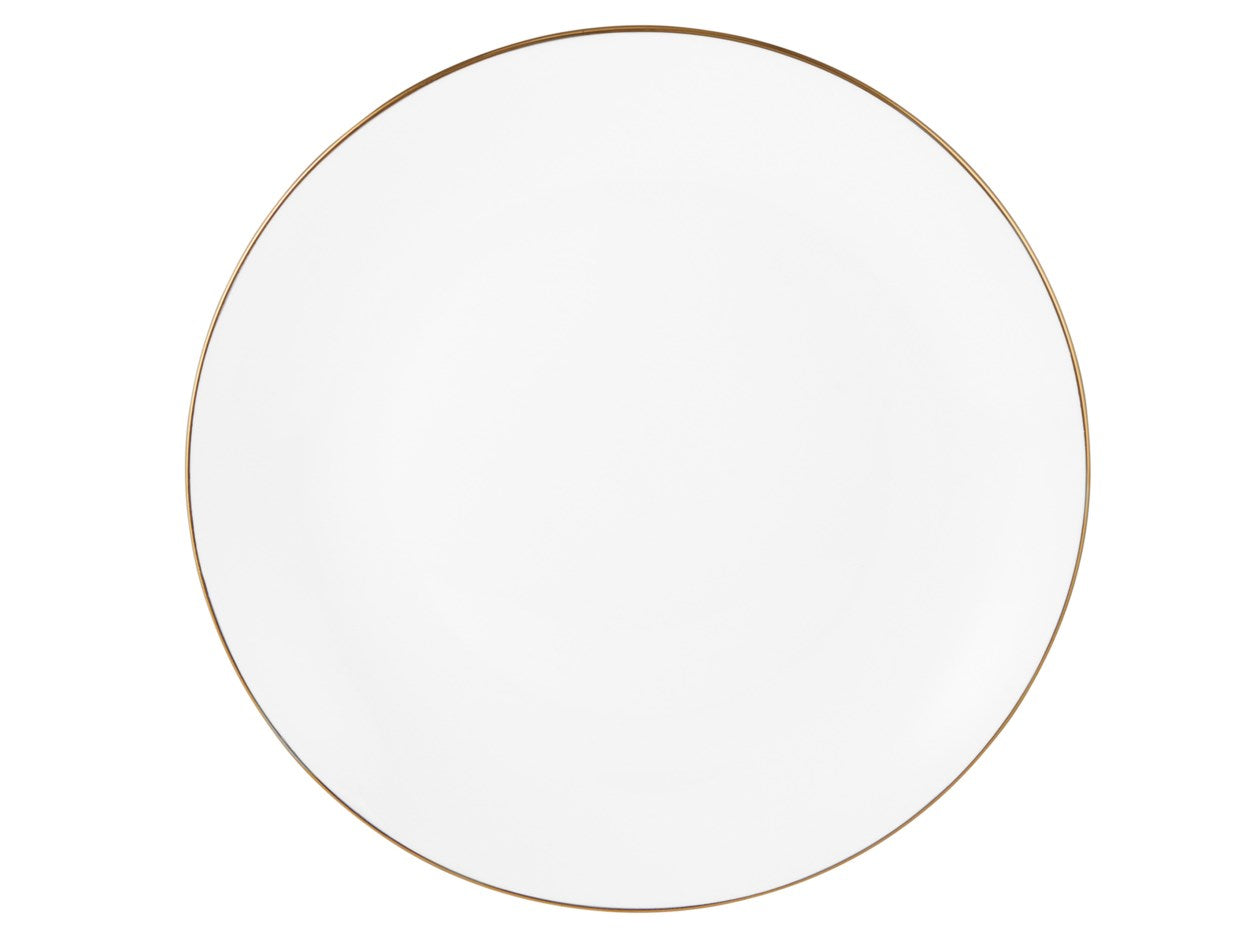 PLATE WHT GOLD 31CM