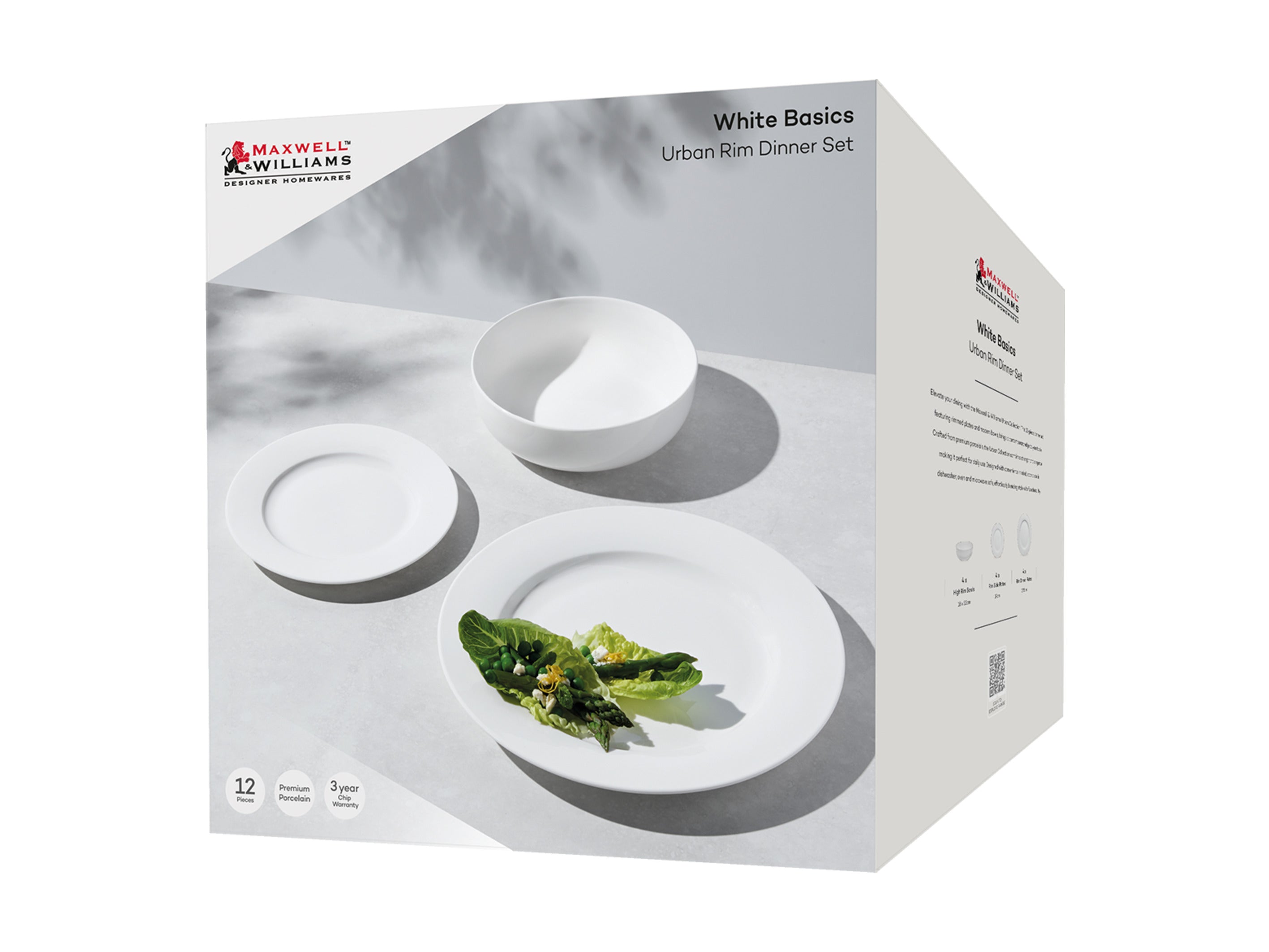 WHITE BASICS URBAN DINNER SET (12PC)