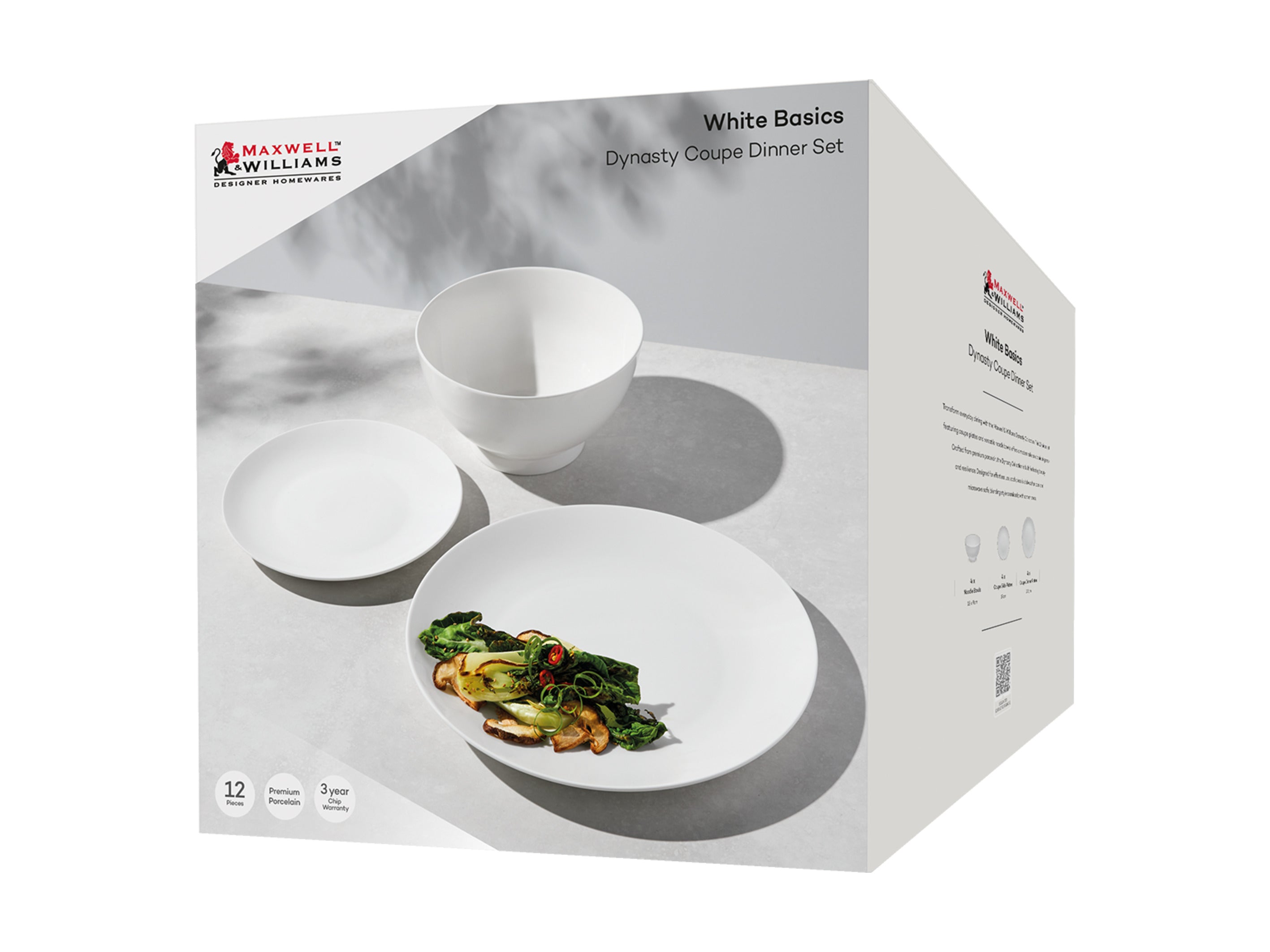 WHITE BASICS DYNASTY DINNER SET (12PC) – Maxwell & Williams Canada