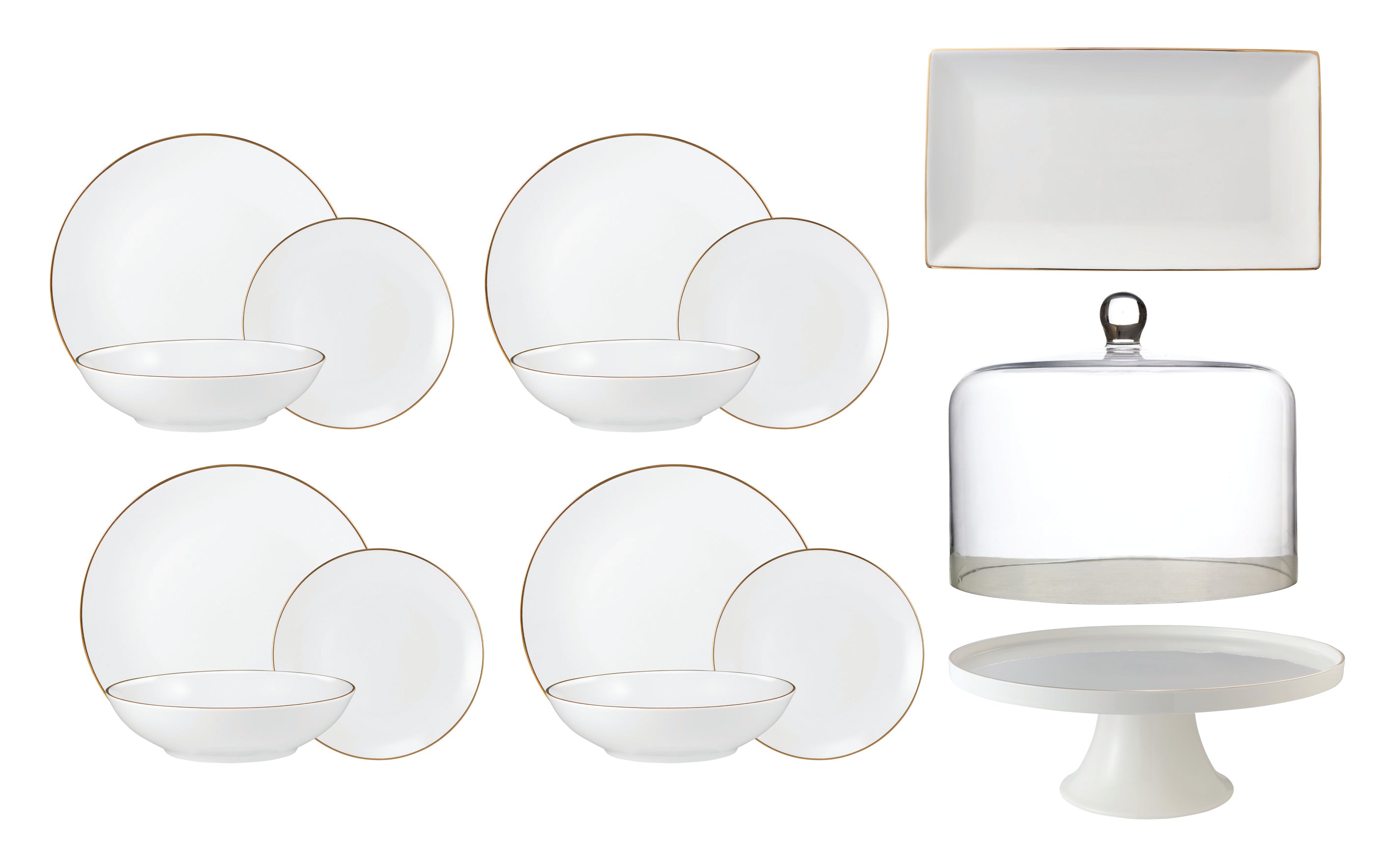 White-gold cake bundle